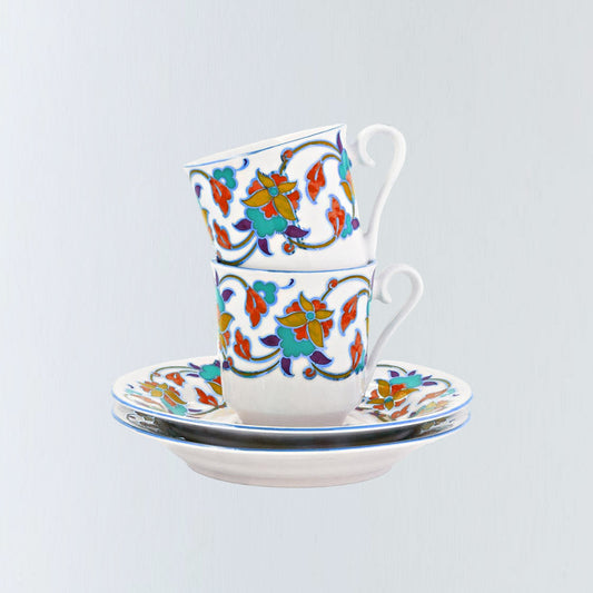 Vintage Colorful Tea Set