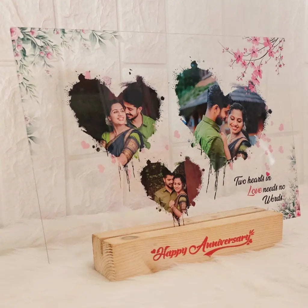 A4 Size Transparent Frame With Wooden Base