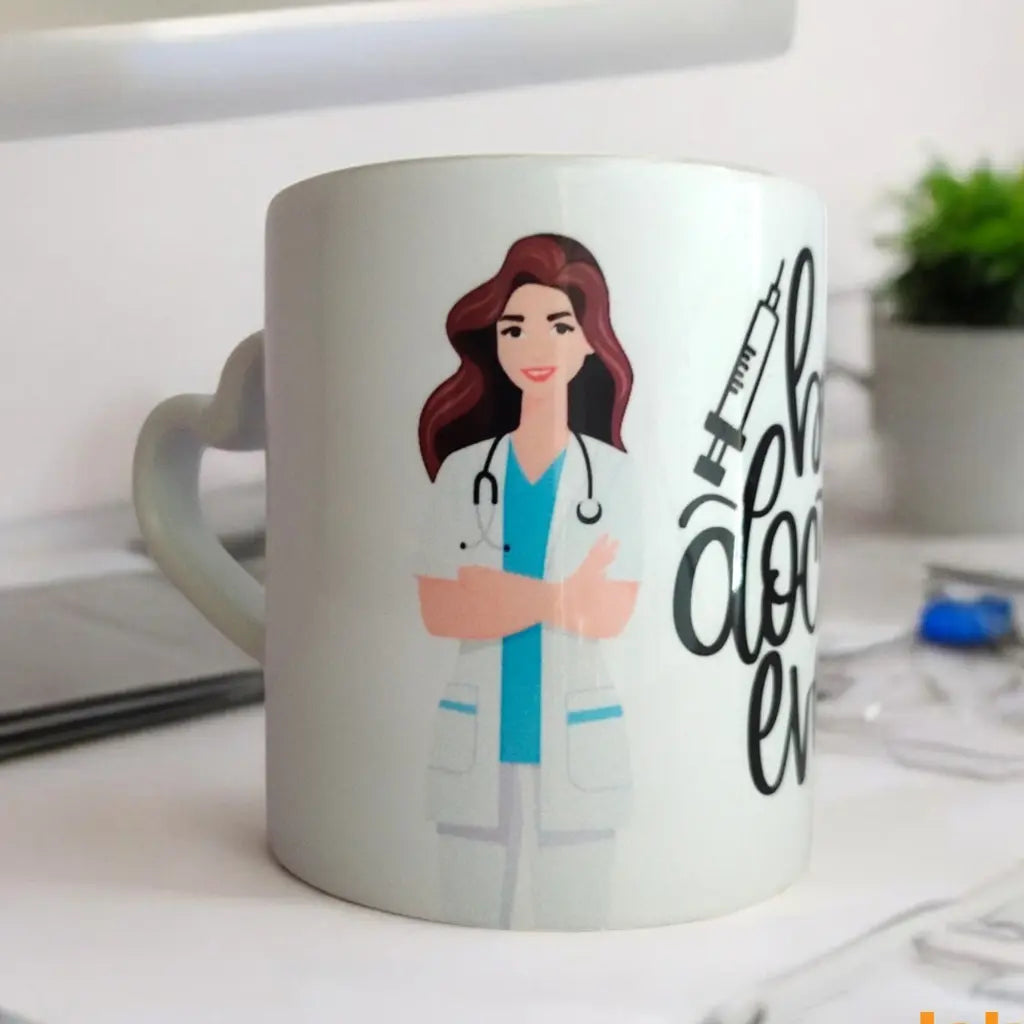 Heart Handle White Mug