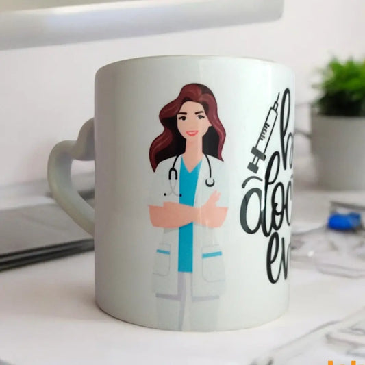 Heart Handle White Mug