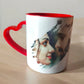 Polymer Red Mug Heart  Handle